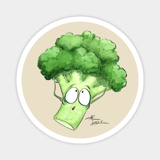 Broccoli Magnet by Alyona Shilina